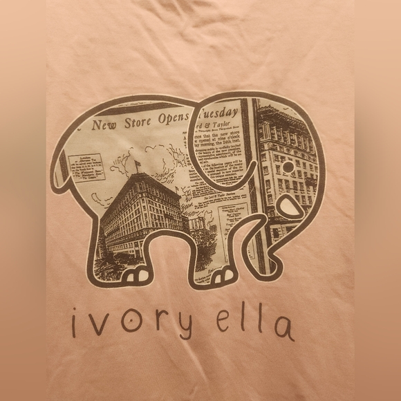 ivory ella Tops - Ivory Ella Light Pink Graphic Long sleeve T-Shirt size S